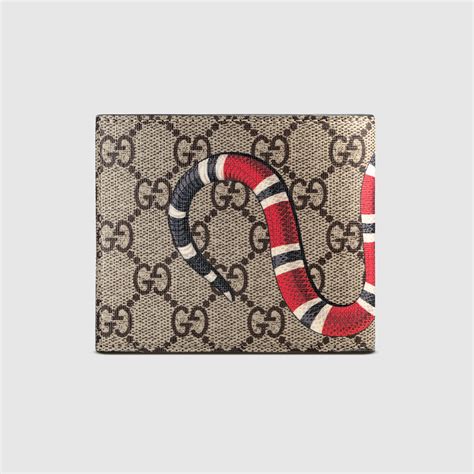 gucci supreme wallet web|Gucci snakeskin wallet.